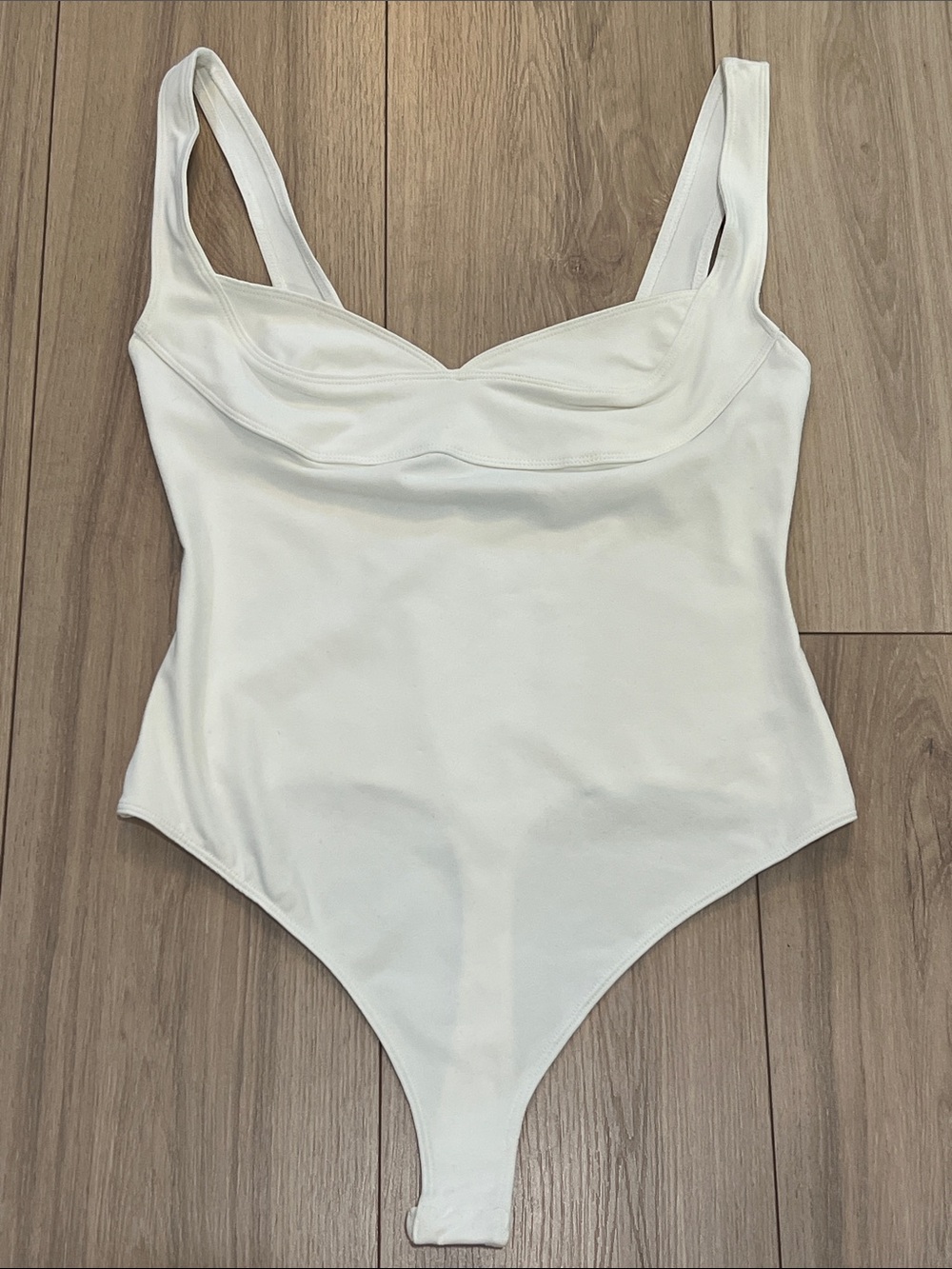 Free People Intimately Cream Sleek Bodysuit